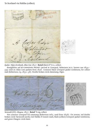 MAIL BETWEEN BNA & UK, 1766-1875 – sheet 61