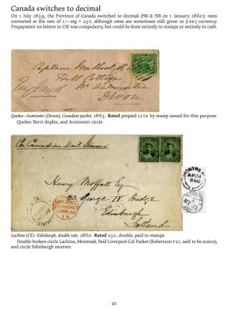 MAIL BETWEEN BNA & UK, 1766-1875 – sheet 65
