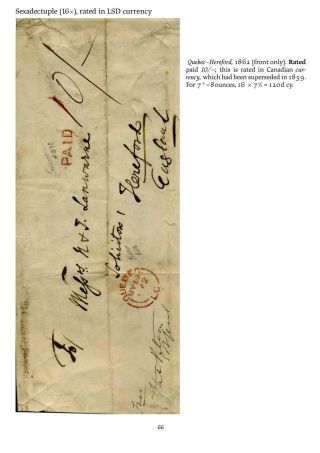 MAIL BETWEEN BNA & UK, 1766-1875 – sheet 66