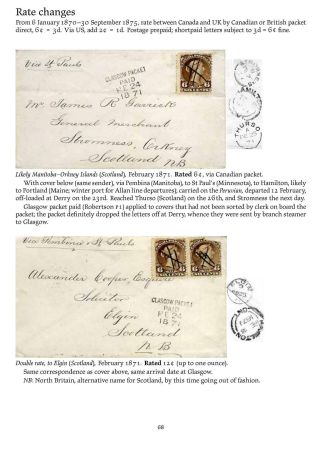 MAIL BETWEEN BNA & UK, 1766-1875 – sheet 68