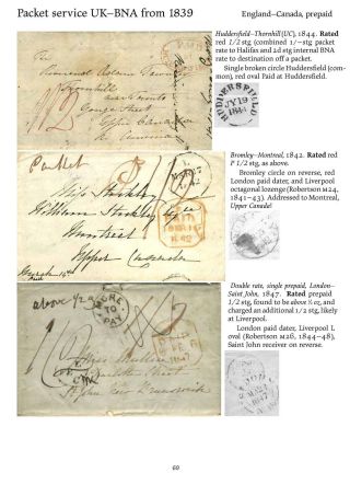 MAIL BETWEEN BNA & UK, 1766-1875 – sheet 69