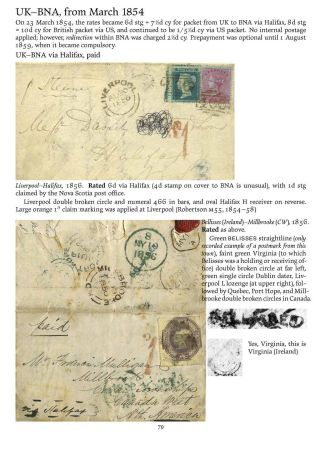 MAIL BETWEEN BNA & UK, 1766-1875 – sheet 79