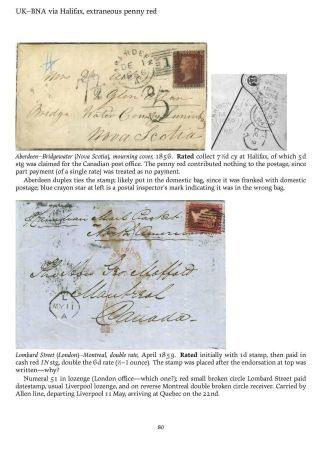 MAIL BETWEEN BNA & UK, 1766-1875 – sheet 80
