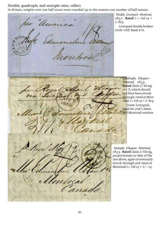 MAIL BETWEEN BNA & UK, 1766-1875 – sheet 83