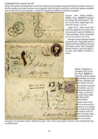 MAIL BETWEEN BNA & UK, 1766-1875 – sheet 85