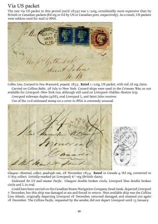 MAIL BETWEEN BNA & UK, 1766-1875 – sheet 86