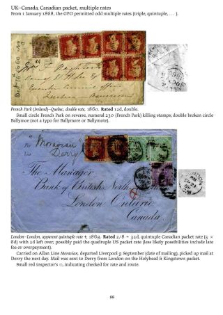 MAIL BETWEEN BNA & UK, 1766-1875 – sheet 88