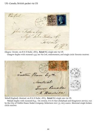 MAIL BETWEEN BNA & UK, 1766-1875 – sheet 89