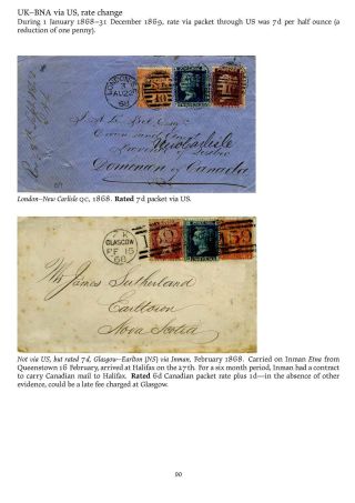 MAIL BETWEEN BNA & UK, 1766-1875 – sheet 90