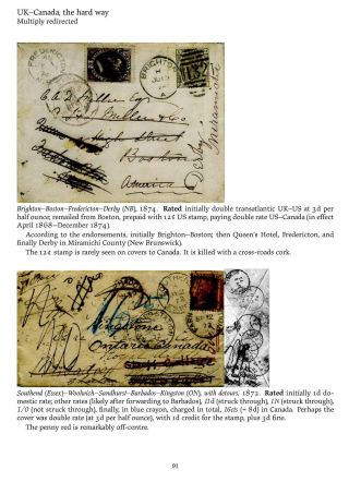 MAIL BETWEEN BNA & UK, 1766-1875 – sheet 91