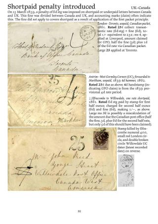MAIL BETWEEN BNA & UK, 1766-1875 – sheet 92