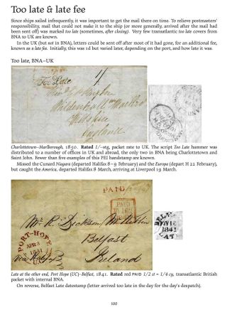 MAIL BETWEEN BNA & UK, 1766-1875 – sheet 100