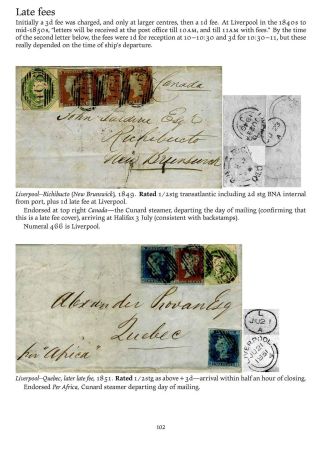 MAIL BETWEEN BNA & UK, 1766-1875 – sheet 102