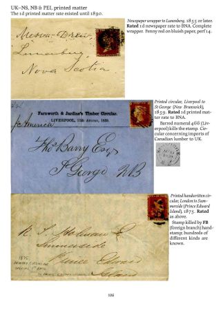 MAIL BETWEEN BNA & UK, 1766-1875 – sheet 106