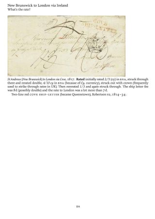 MAIL BETWEEN BNA & UK, 1766-1875 – sheet 114