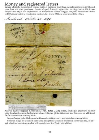 MAIL BETWEEN BNA & UK, 1766-1875 – sheet 119