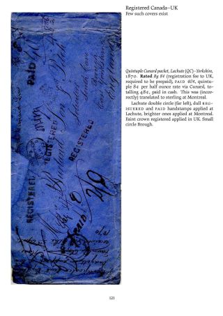MAIL BETWEEN BNA & UK, 1766-1875 – sheet 121