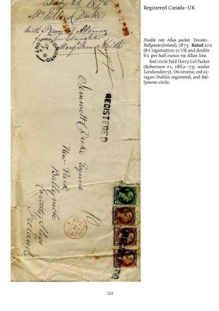 MAIL BETWEEN BNA & UK, 1766-1875 – sheet 122