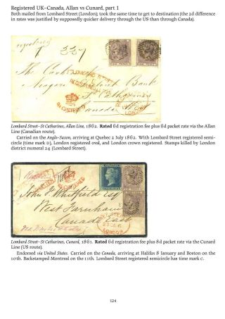 MAIL BETWEEN BNA & UK, 1766-1875 – sheet 124