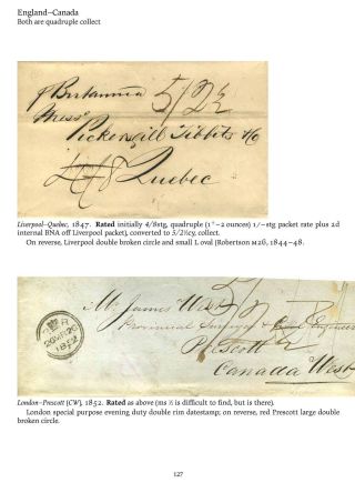 MAIL BETWEEN BNA & UK, 1766-1875 – sheet 127