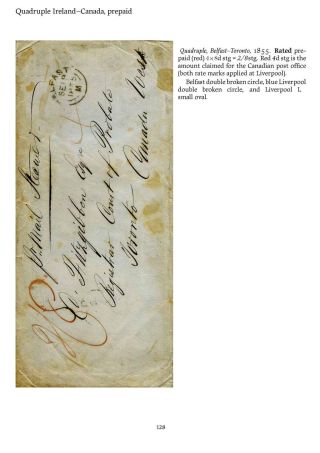 MAIL BETWEEN BNA & UK, 1766-1875 – sheet 128