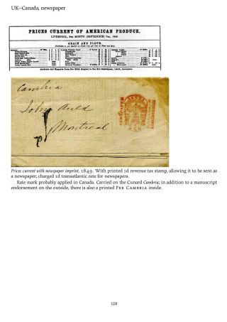 MAIL BETWEEN BNA & UK, 1766-1875 – sheet 129