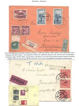 KOMÁROM - KOMÁRNO; POSTGESCHICHTE EINER GETEILTEN STADT 1919 - 1938 – Blatt 15