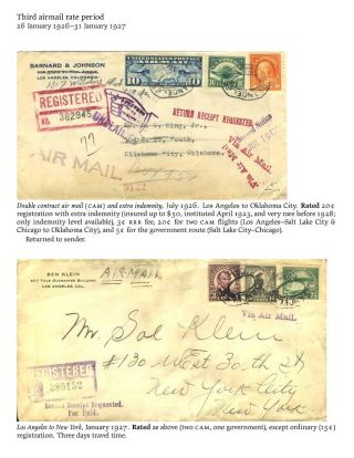 USA: ZPÁTEČNÍ LÍSTKY NA DOPORUČENÉ ZÁSILKY DO ROKU 1945 – list 37