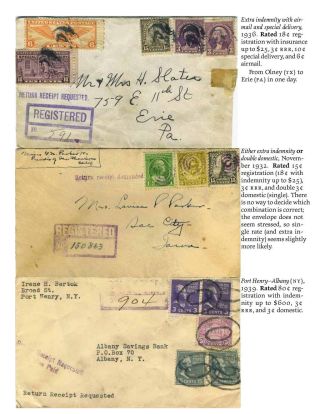 USA: ZPÁTEČNÍ LÍSTKY NA DOPORUČENÉ ZÁSILKY DO ROKU 1945 – list 46