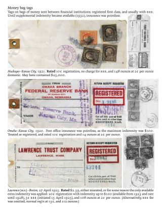 USA: ZPÁTEČNÍ LÍSTKY NA DOPORUČENÉ ZÁSILKY DO ROKU 1945 – list 50