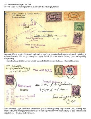USA: ZPÁTEČNÍ LÍSTKY NA DOPORUČENÉ ZÁSILKY DO ROKU 1945 – list 53