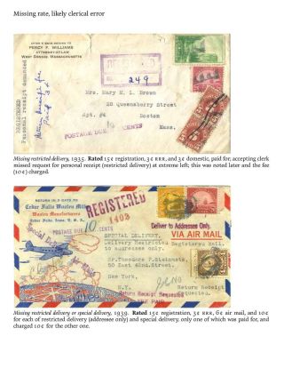 USA: ZPÁTEČNÍ LÍSTKY NA DOPORUČENÉ ZÁSILKY DO ROKU 1945 – list 57