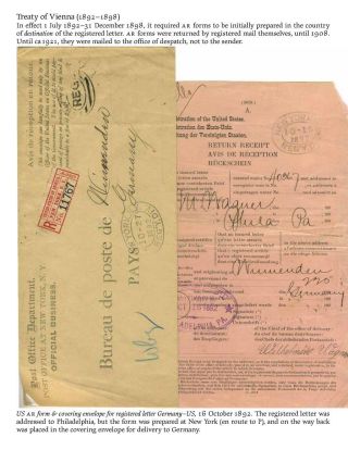USA: ZPÁTEČNÍ LÍSTKY NA DOPORUČENÉ ZÁSILKY DO ROKU 1945 – list 67