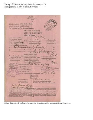 USA: ZPÁTEČNÍ LÍSTKY NA DOPORUČENÉ ZÁSILKY DO ROKU 1945 – list 69
