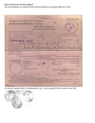 USA: ZPÁTEČNÍ LÍSTKY NA DOPORUČENÉ ZÁSILKY DO ROKU 1945 – list 76