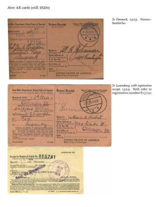 USA: RRR & AR BIS 1945 (RÜCKSCHEIN) – Blatt 81