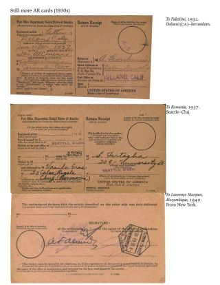 USA: RRR & AR BIS 1945 (RÜCKSCHEIN) – Blatt 82