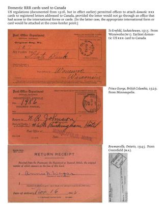 USA: RRR & AR BIS 1945 (RÜCKSCHEIN) – Blatt 83