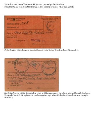USA: RRR & AR BIS 1945 (RÜCKSCHEIN) – Blatt 84