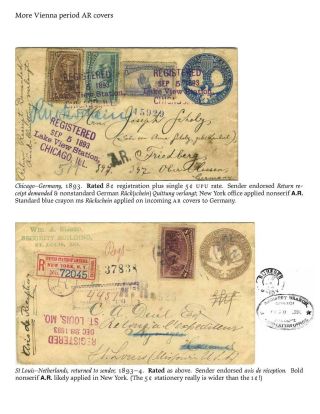 USA: RRR & AR BIS 1945 (RÜCKSCHEIN) – Blatt 90