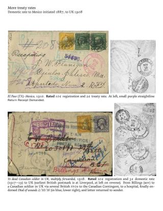 USA: ZPÁTEČNÍ LÍSTKY NA DOPORUČENÉ ZÁSILKY DO ROKU 1945 – list 99