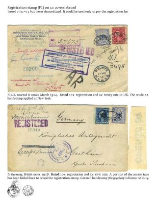 USA: ZPÁTEČNÍ LÍSTKY NA DOPORUČENÉ ZÁSILKY DO ROKU 1945 – list 101