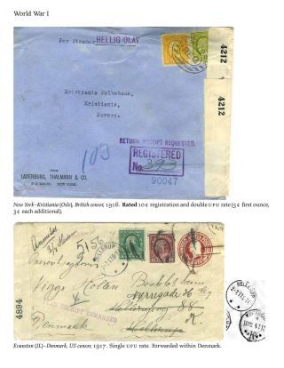 USA: ZPÁTEČNÍ LÍSTKY NA DOPORUČENÉ ZÁSILKY DO ROKU 1945 – list 102