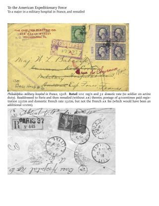 USA: ZPÁTEČNÍ LÍSTKY NA DOPORUČENÉ ZÁSILKY DO ROKU 1945 – list 106