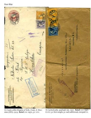 USA: ZPÁTEČNÍ LÍSTKY NA DOPORUČENÉ ZÁSILKY DO ROKU 1945 – list 108