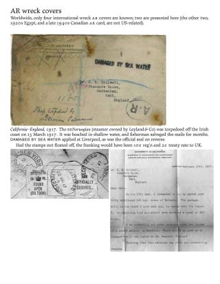 USA: ZPÁTEČNÍ LÍSTKY NA DOPORUČENÉ ZÁSILKY DO ROKU 1945 – list 132