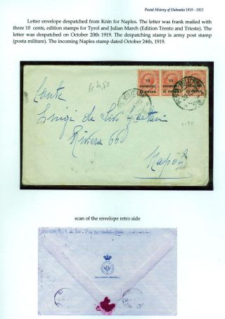 POŠTOVNÍ HISTORIE DALMÁCIE 1919-1921 – list 3