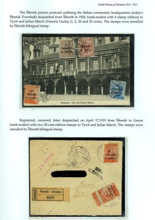 POŠTOVNÍ HISTORIE DALMÁCIE 1919-1921 – list 4