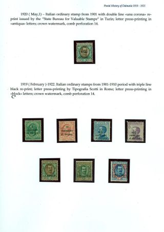 POŠTOVNÍ HISTORIE DALMÁCIE 1919-1921 – list 8