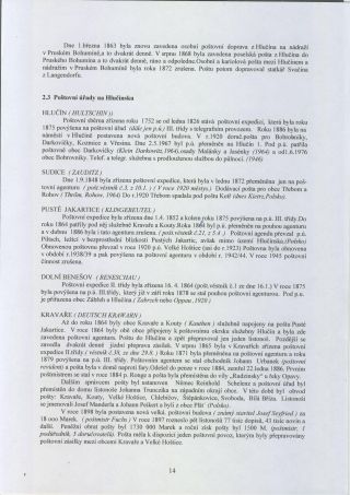 HULTSCHINER LAND UND IHRE POSTGESCHICHTE (Literatur in tschechische Sprache) – Blatt 11